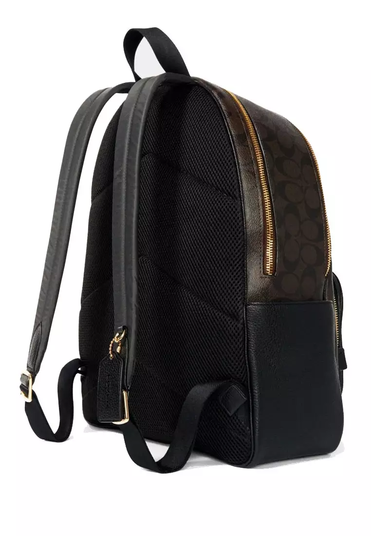 Coach COACH Large Court Backpack In Signature Canvas