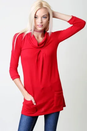 Cowl Neck Tunic Top