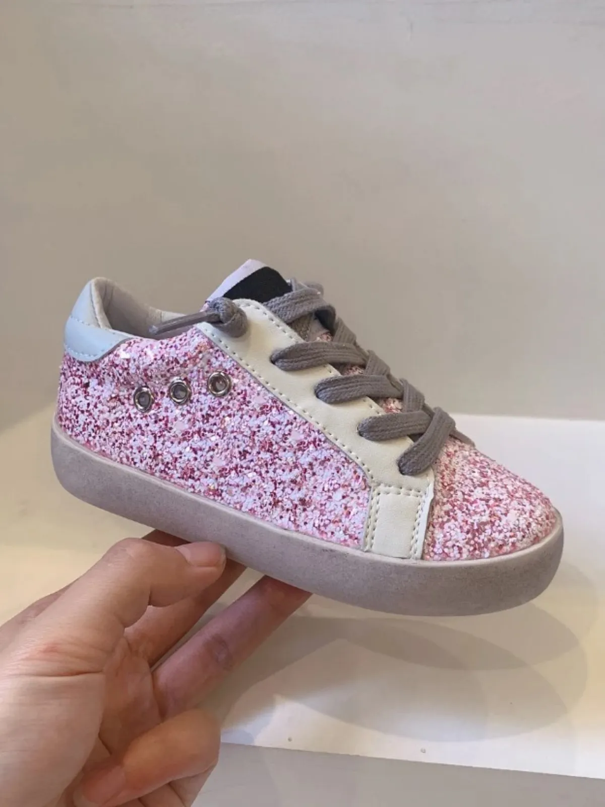 Dazzling Steps Pink Glitter Sneakers by Liv and Mia