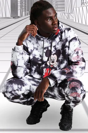 Disney Mickey MAN Official Tie Dye Hooded Tracksuit