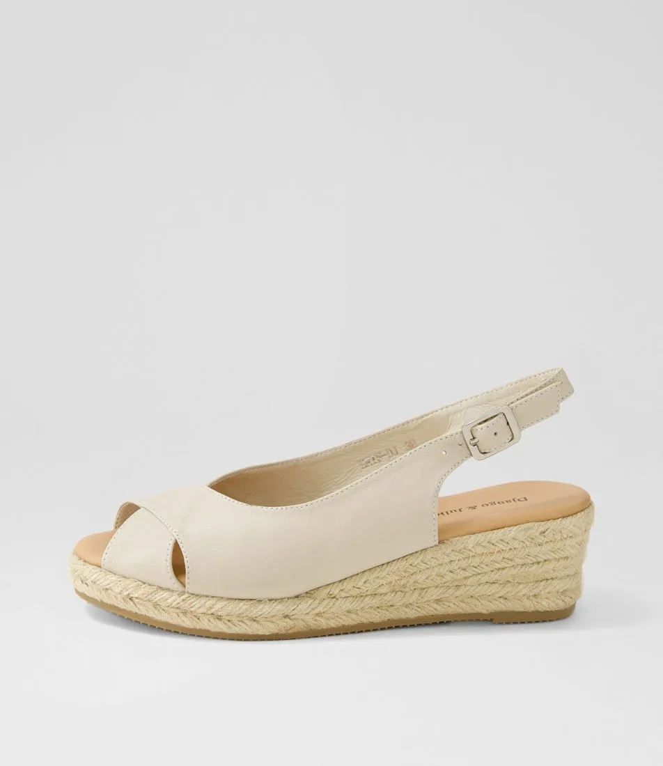 DJANGO & JULIETTE Seif Almond Natural Rope Leather Sandals