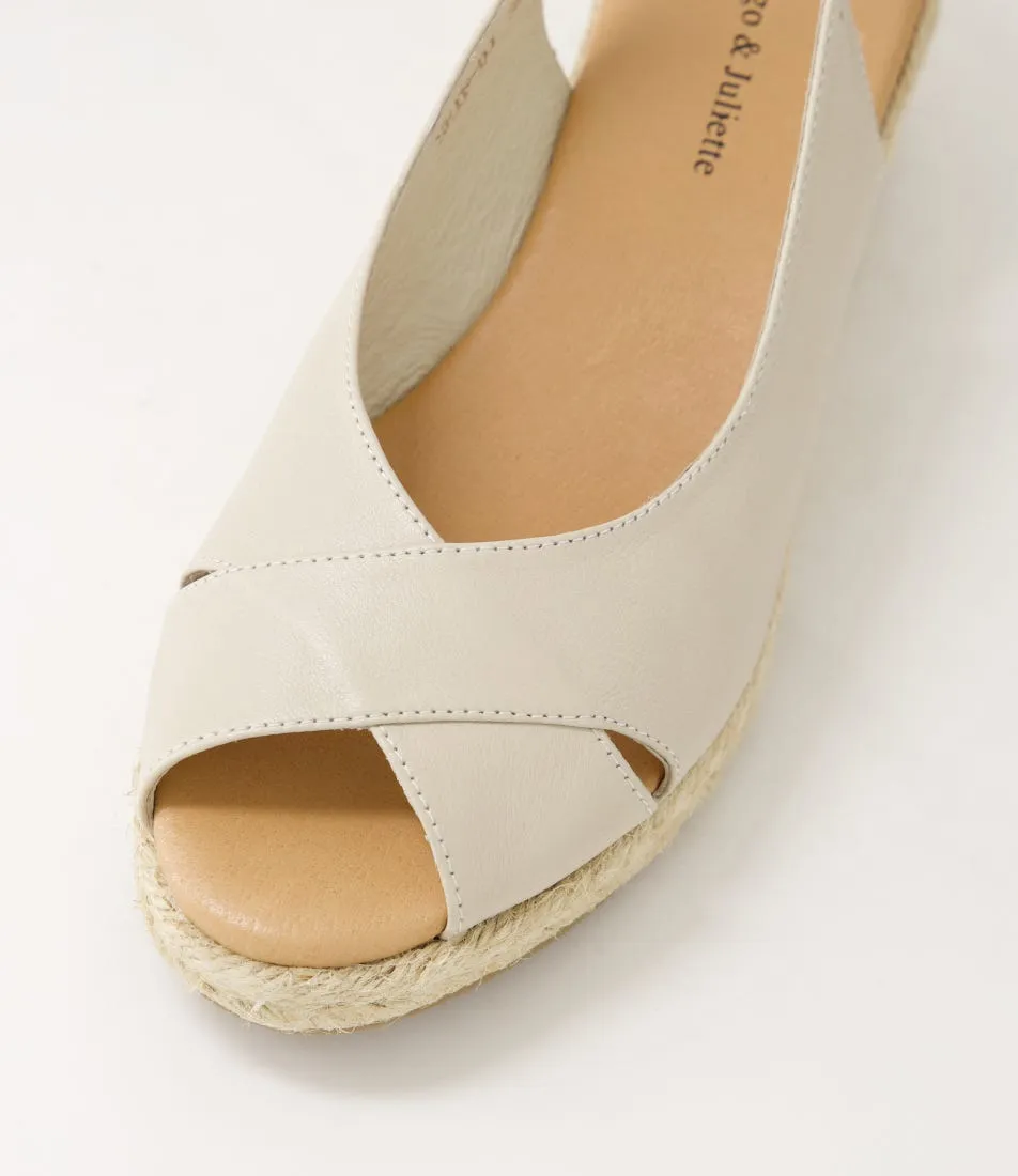 DJANGO & JULIETTE Seif Almond Natural Rope Leather Sandals