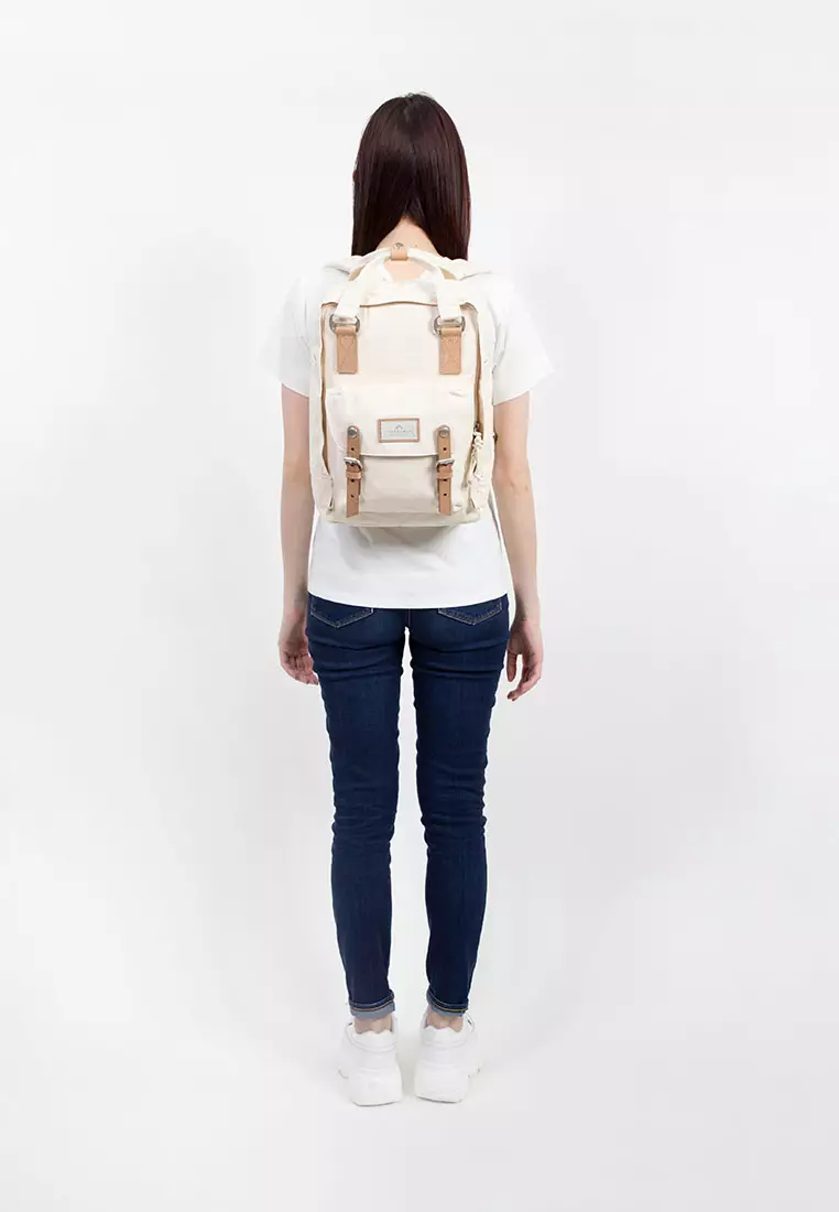 Doughnut Macaroon Organic Cotton Series Beige Backpack