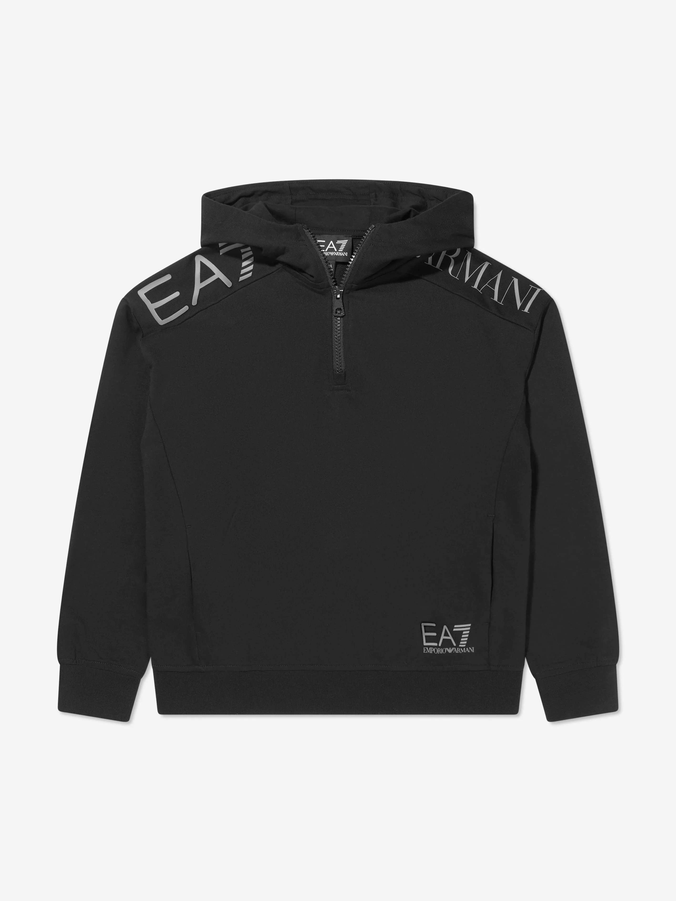 EA7 Emporio Armani Boys Half Zip Logo Print Tracksuit