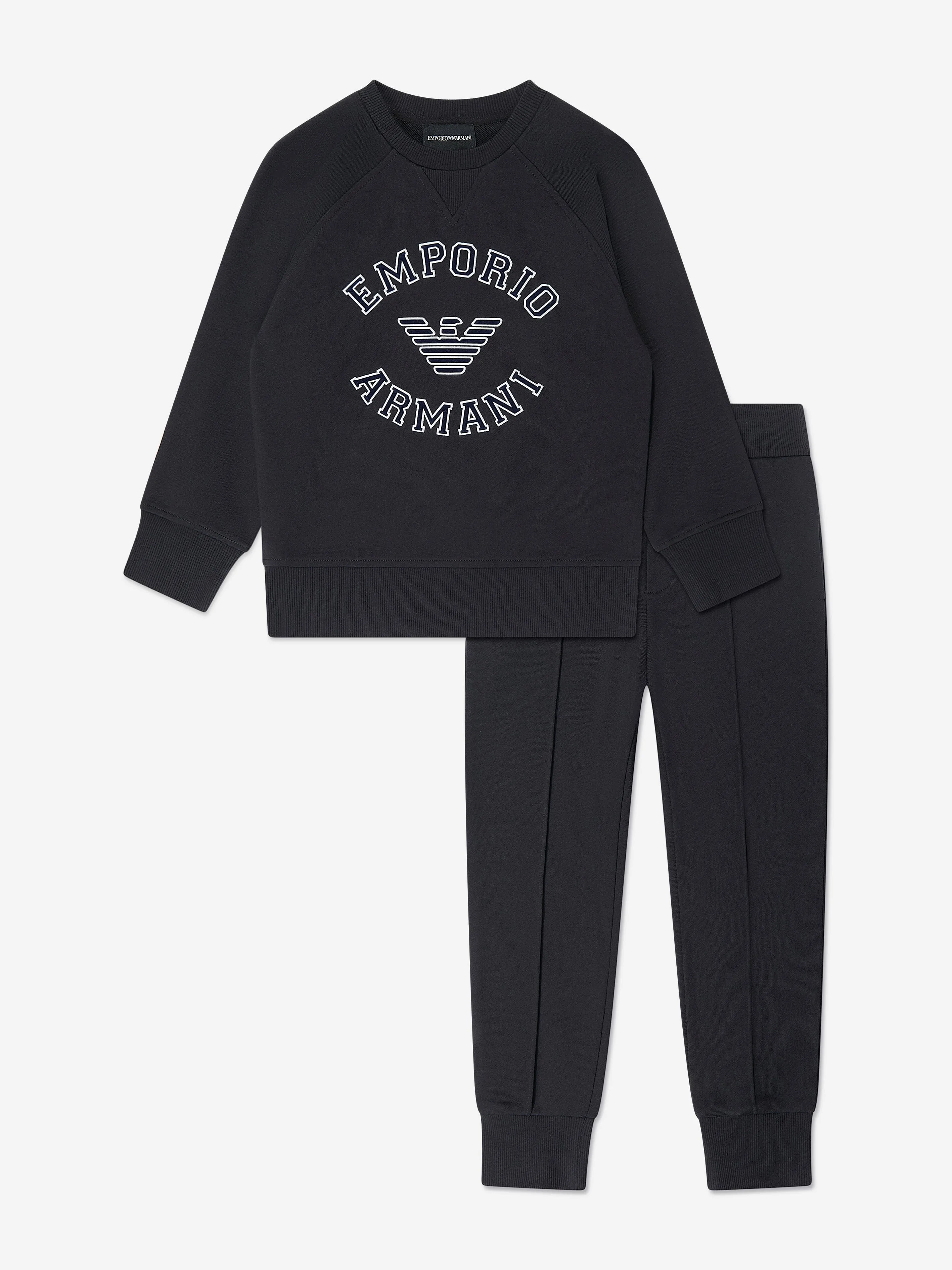 Emporio Armani Boys Logo Tracksuit in Navy