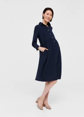 Faina Maternity Button Front Shirt Dress