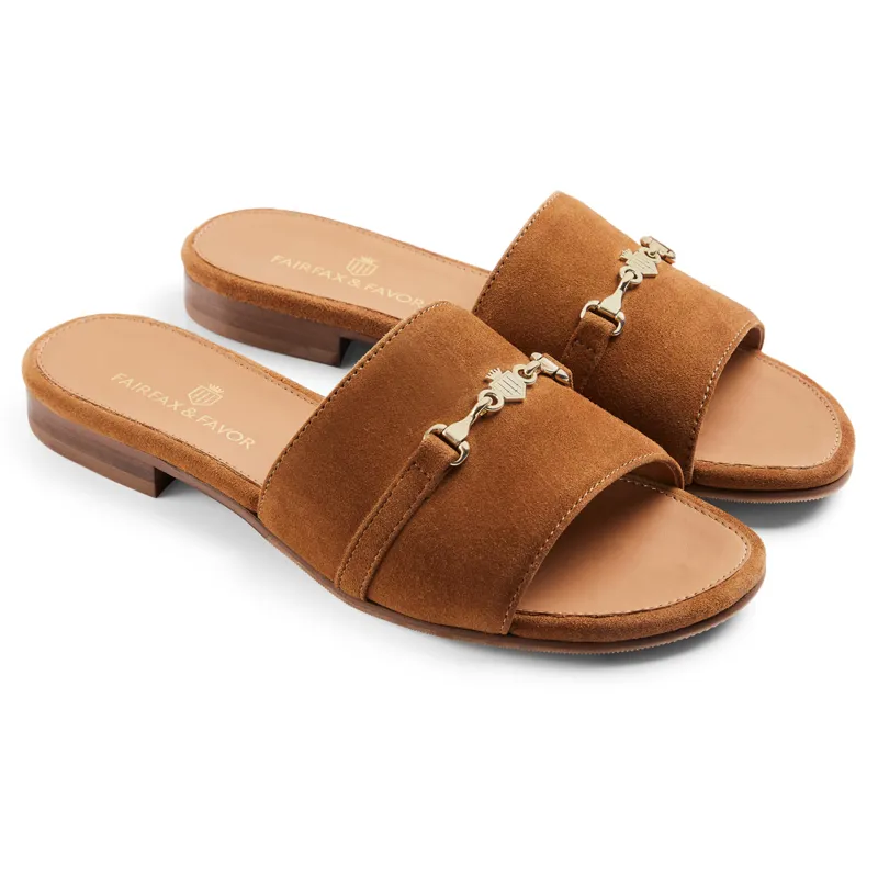 Fairfax and Favor Heacham Ladies Sandals - Tan Suede