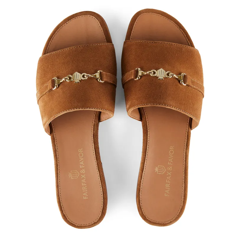 Fairfax and Favor Heacham Ladies Sandals - Tan Suede