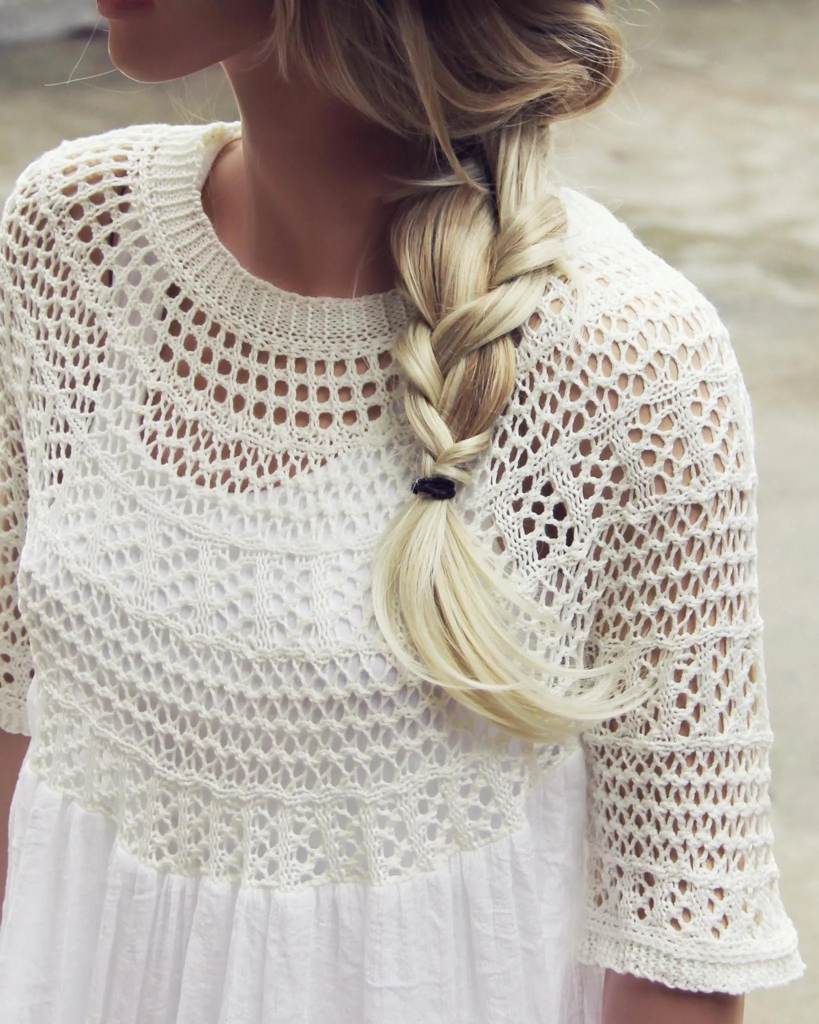 Feather Grass Tunic in White