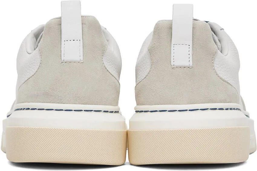 Ferragamo Off-White Perforated Sneakers