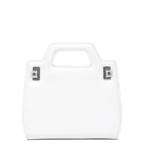 Ferragamo Wanda mini white leather bag