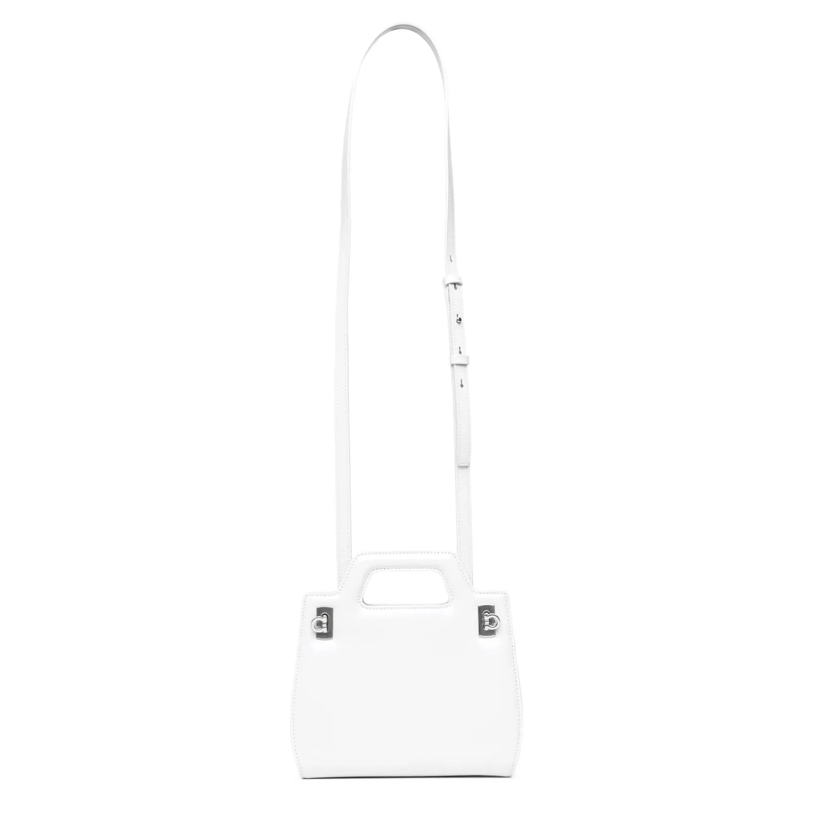 Ferragamo Wanda mini white leather bag