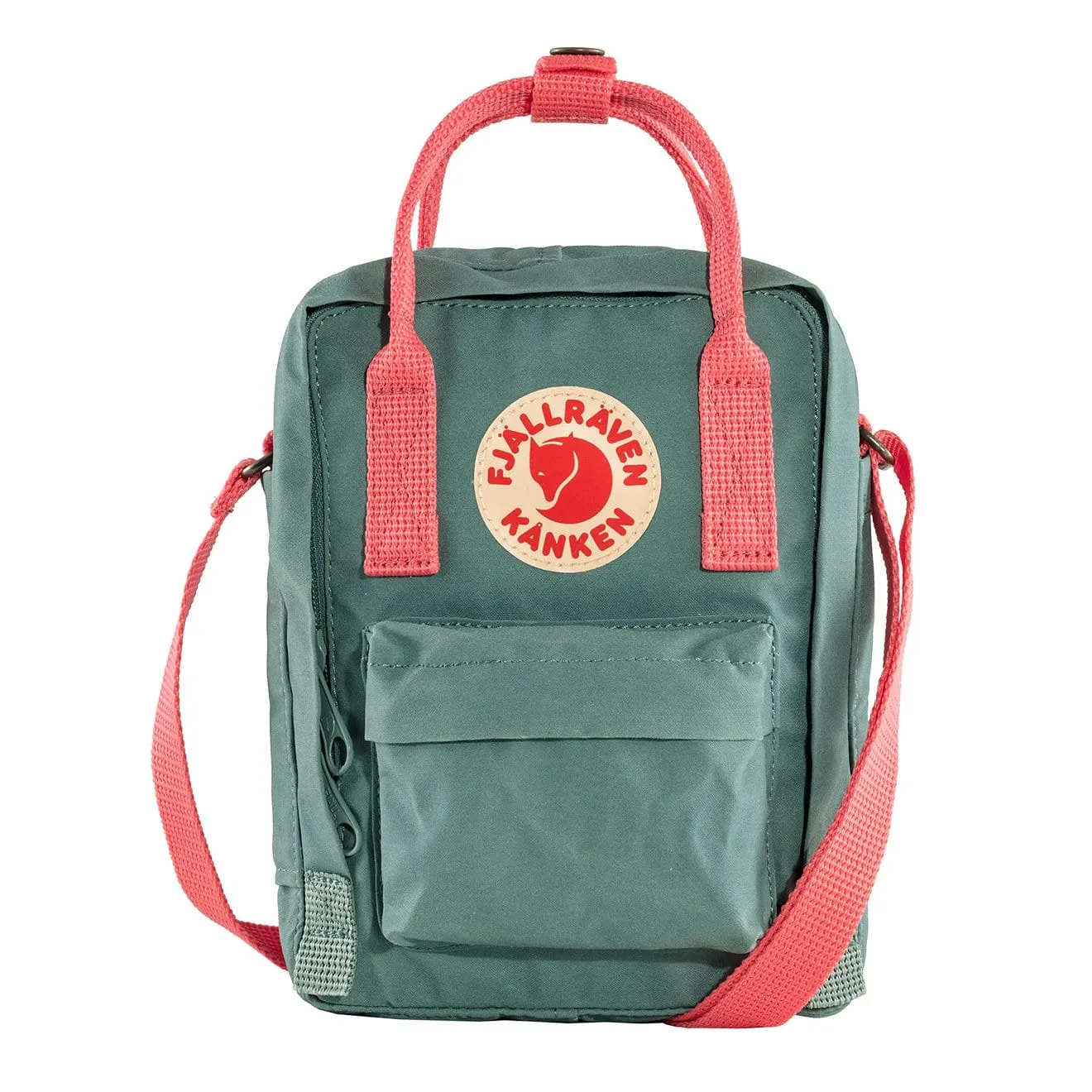 Fjallraven Kanken Sling Cross Body Bag Frost Green / Peach Pink