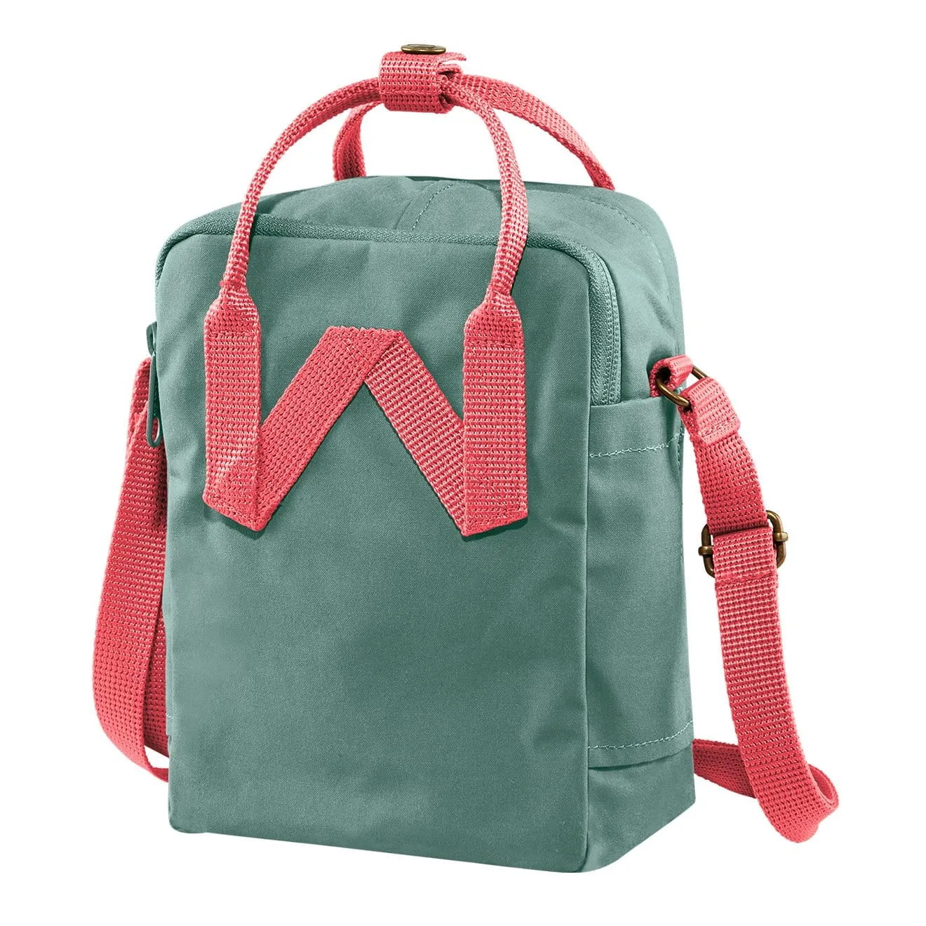 Fjallraven Kanken Sling Cross Body Bag Frost Green / Peach Pink