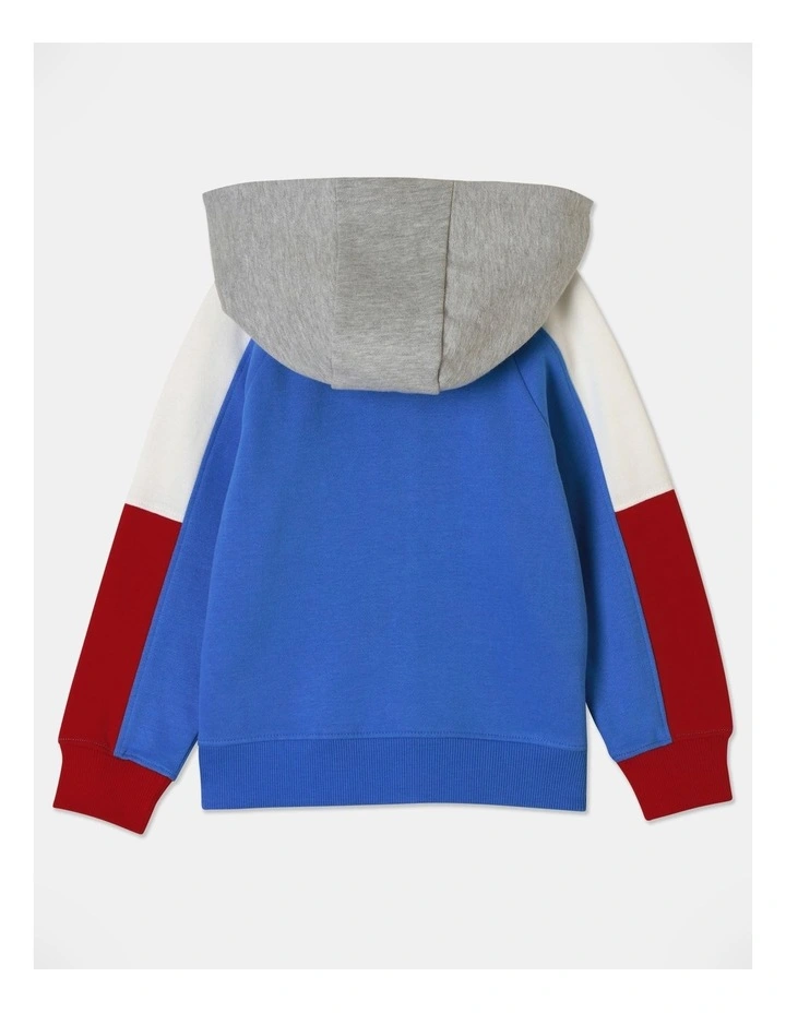 Fleece Zip Thru Sweat Top in Blue