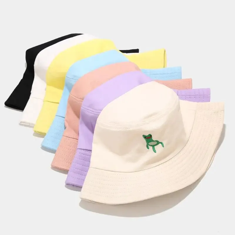 Frog Embroidery Bucket Hat