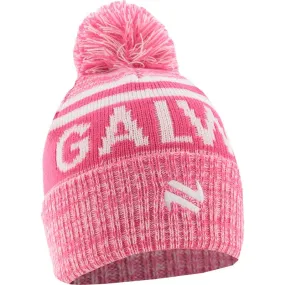 Galway Bobble Hat Pink / White