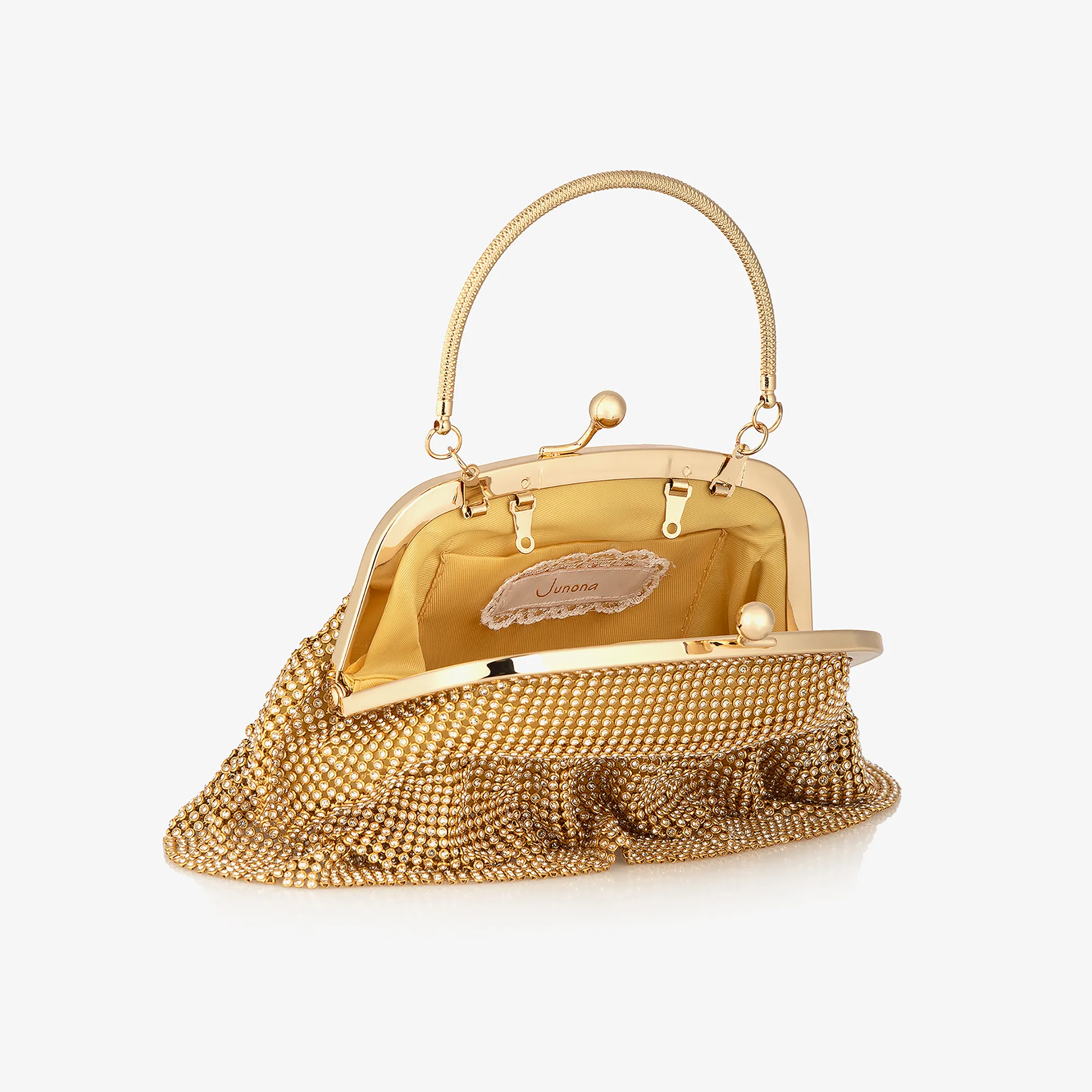 Girls Gold Crystal Bag (19cm)