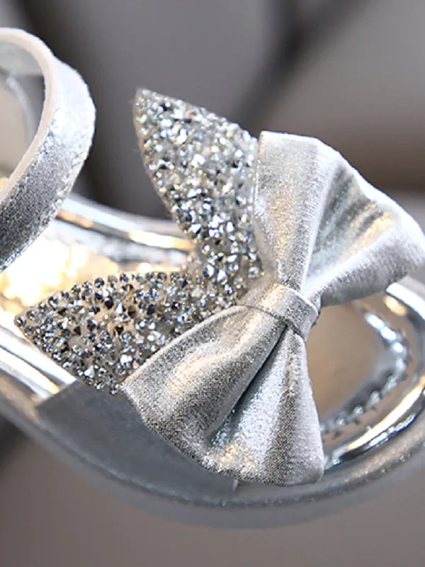 Girls Sparkly Bows Sandals By Liv and Mia