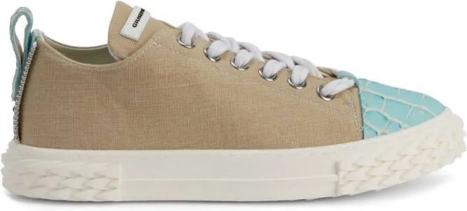 Giuseppe Zanotti Nicki leather low-top sneakers Neutrals