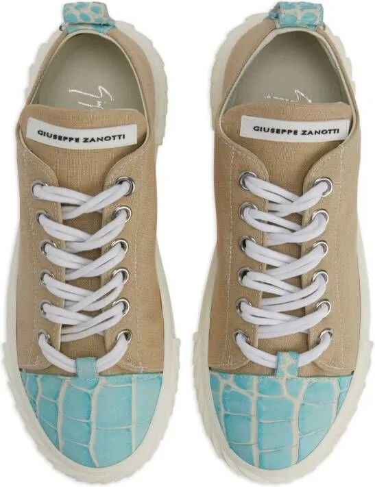 Giuseppe Zanotti Nicki leather low-top sneakers Neutrals