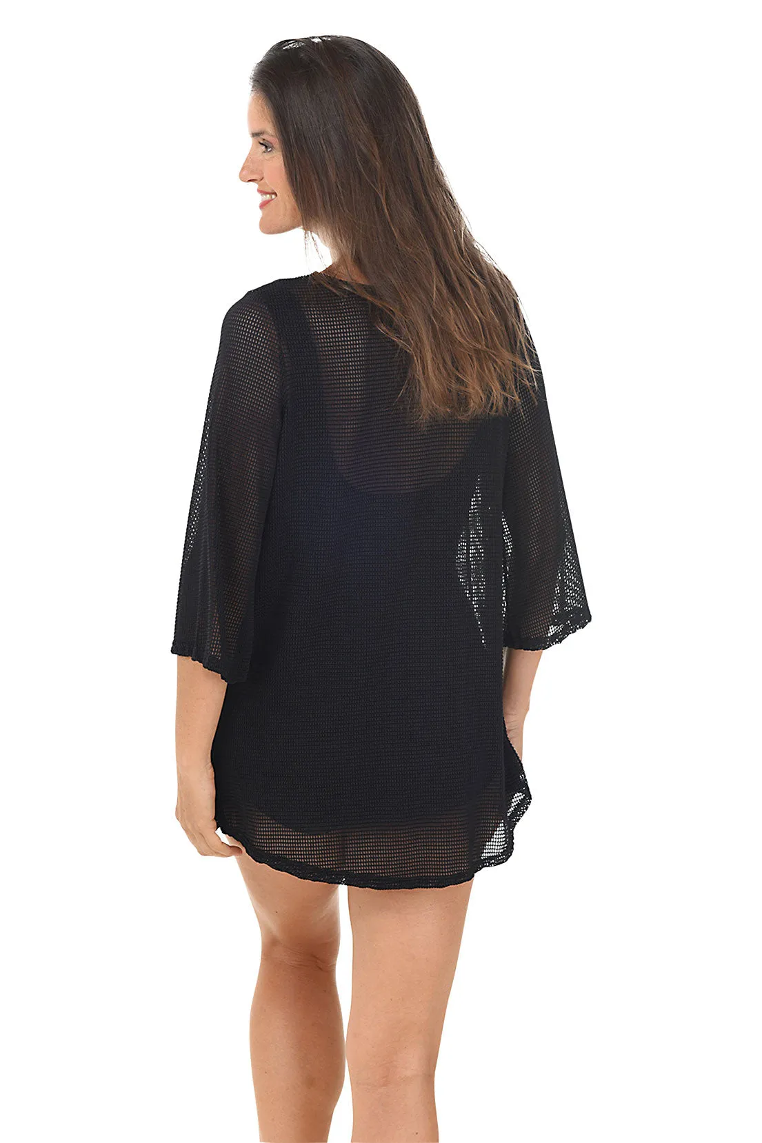 Gofret Mesh Tunic Cover-Up