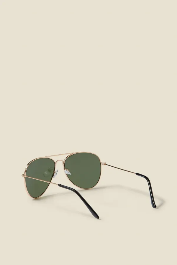 Gold Aviator Sunglasses