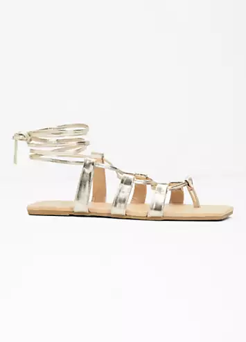 Gold Roman Sandals by bonprix | Look Again