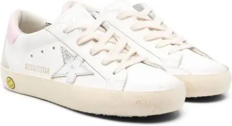 Golden Goose Kids star-patch lace-up sneakers White