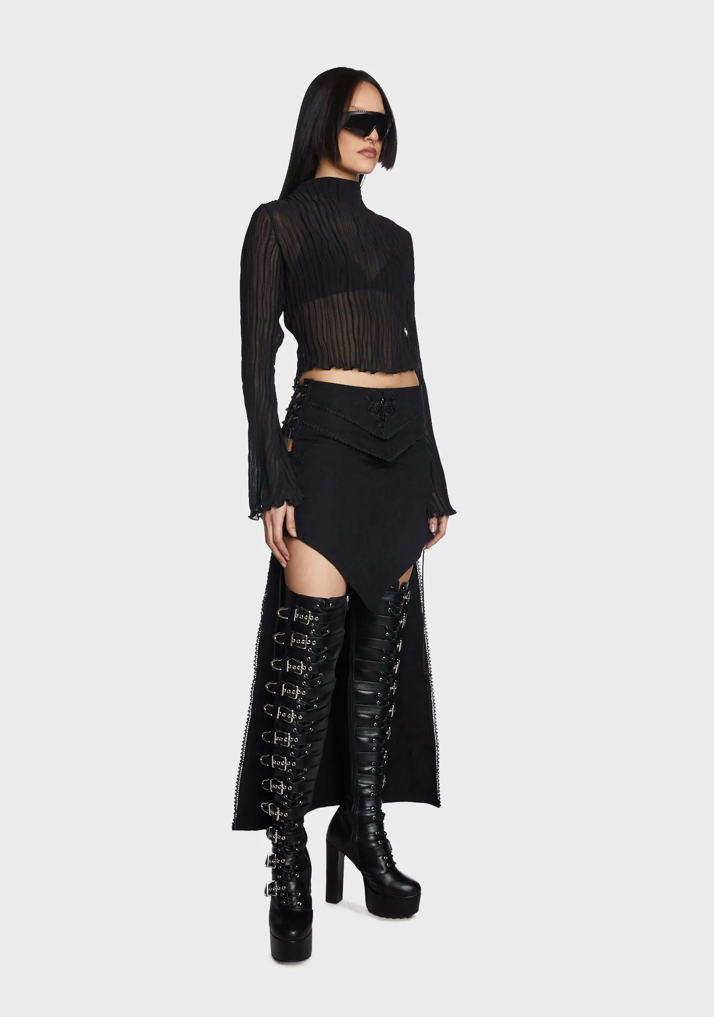 Gothic Jacquard Skirt-