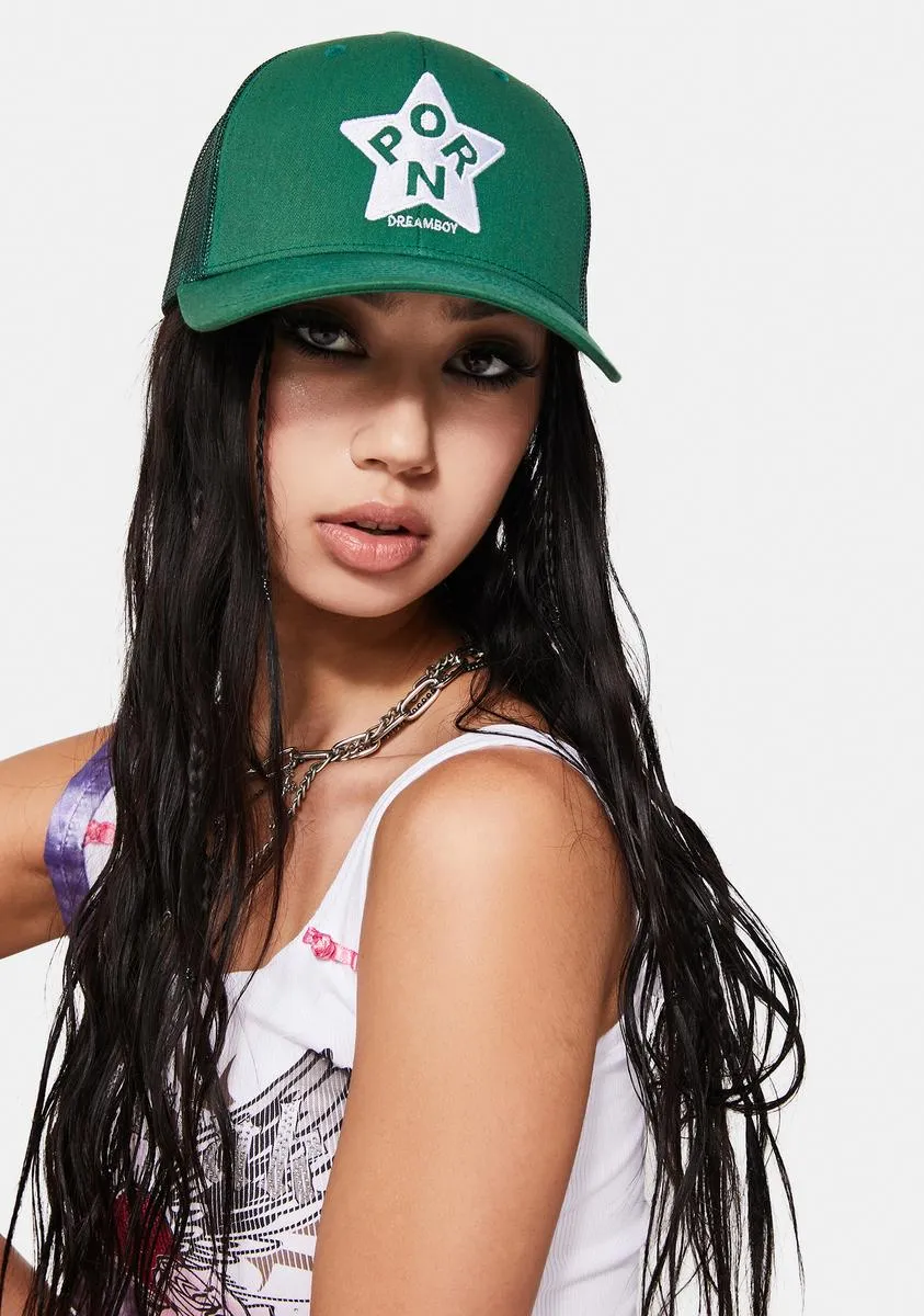 Green Porn Star Trucker Hat-