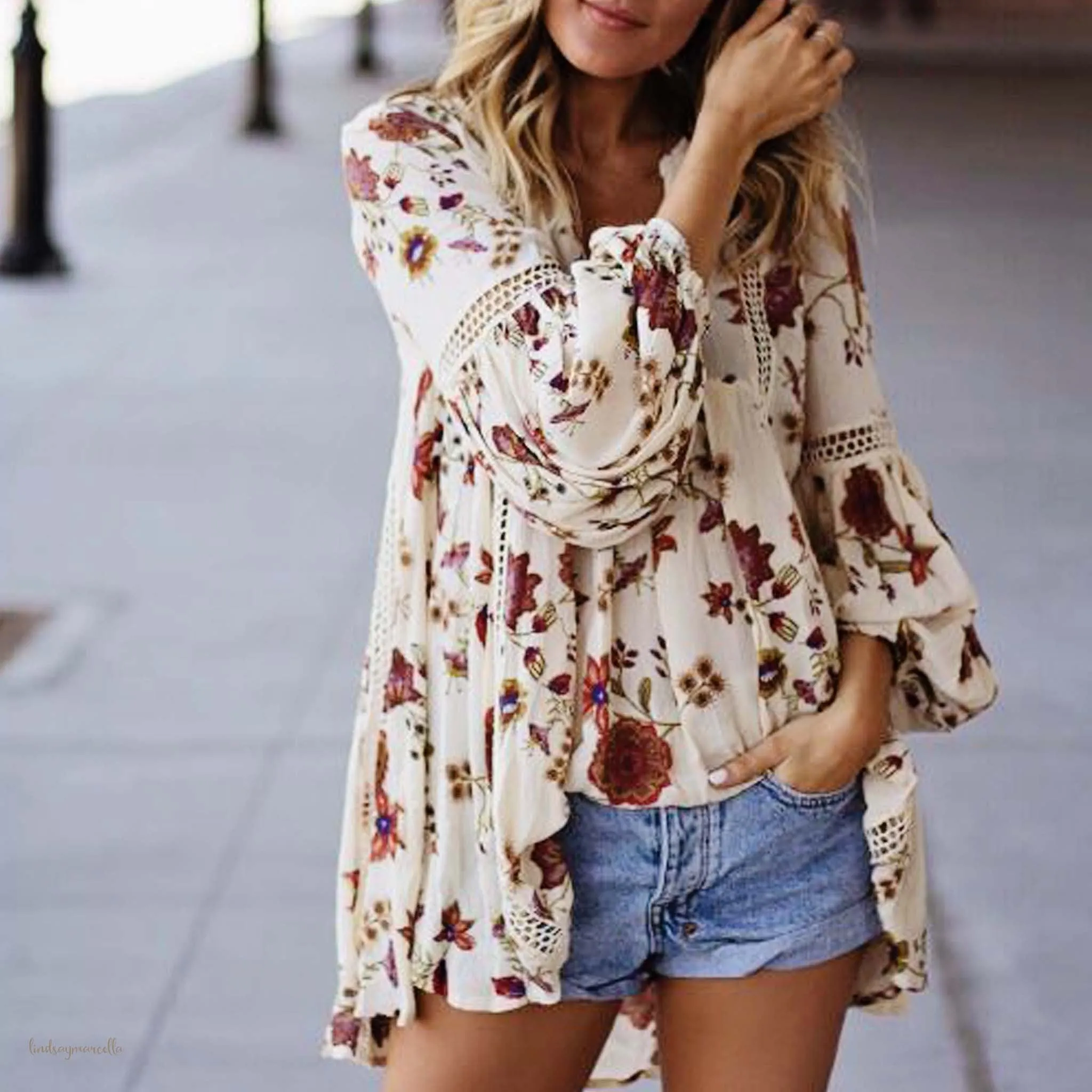 Gypsum Floral Tunic (wholesale)