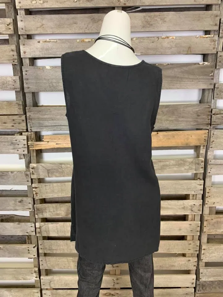 HLT317 SLEEVELESS TUNIC TOP