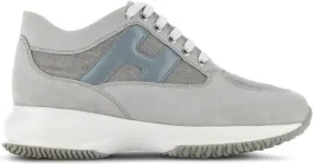 Hogan Interactive logo-embossed sneakers Grey