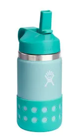 HYDRO FLASK 12 OZ KIDS WIDE MOUTH STRAW CAP AND BOOT DEW