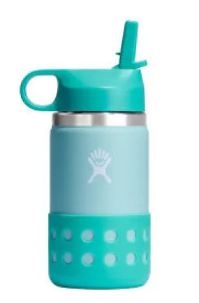 HYDRO FLASK 12 OZ KIDS WIDE MOUTH STRAW CAP AND BOOT DEW