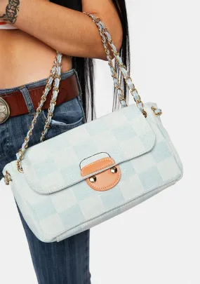 Icy Designer Taste Checkered Shoulder Bag-