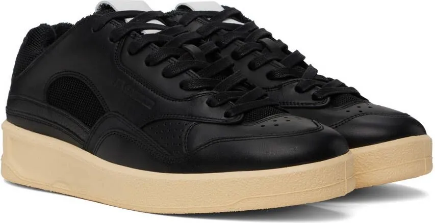 Jil Sander Black Perforated Sneakers