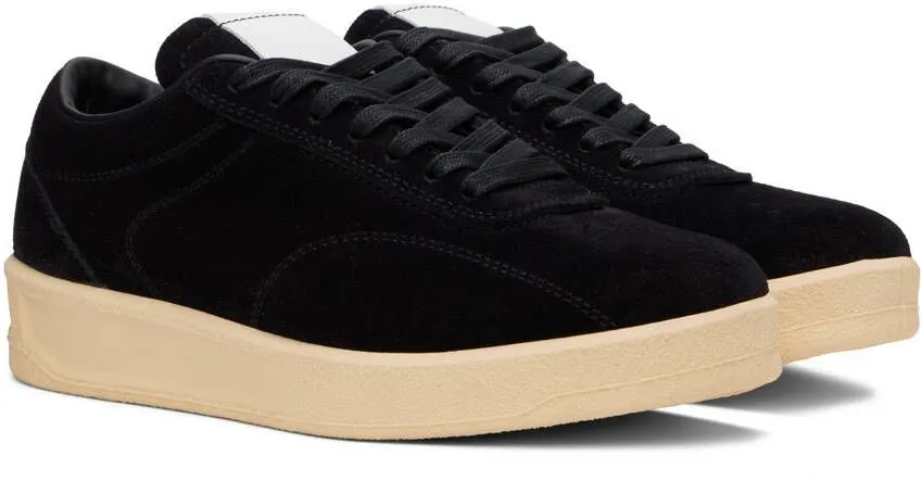 Jil Sander Black Suede Sneakers