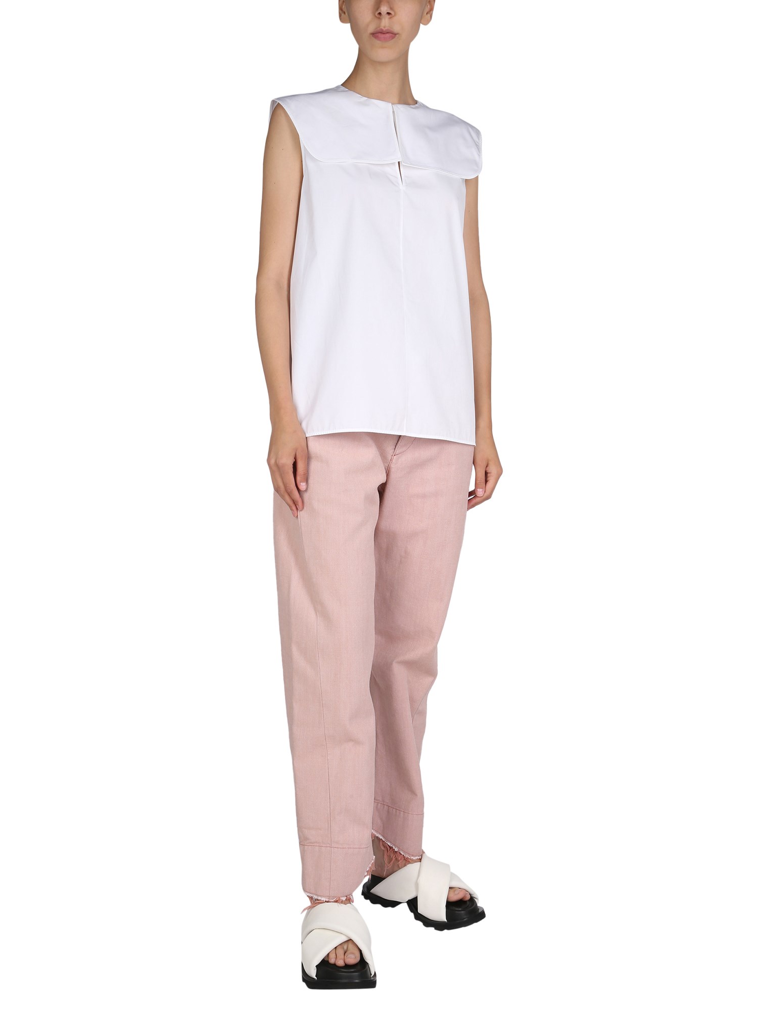 JIL SANDER    COTTON WORKWEAR PANTS