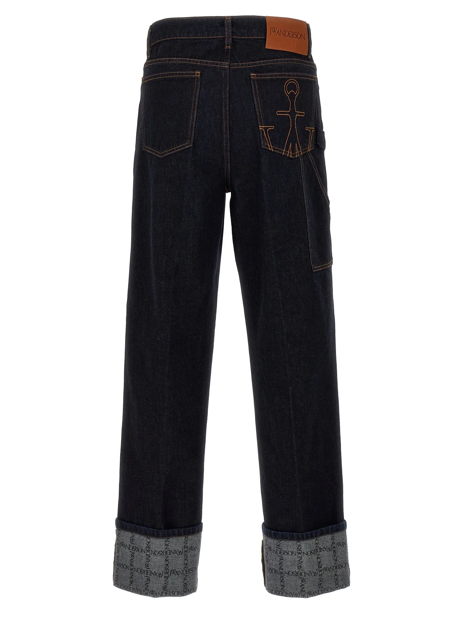 J.W.Anderson    J.W.Anderson 'Logo Grid Turn Up Workwear' Jeans