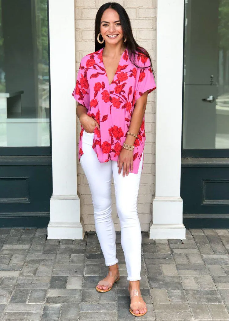 Karlie Bondi Tunic-Hibiscus Print