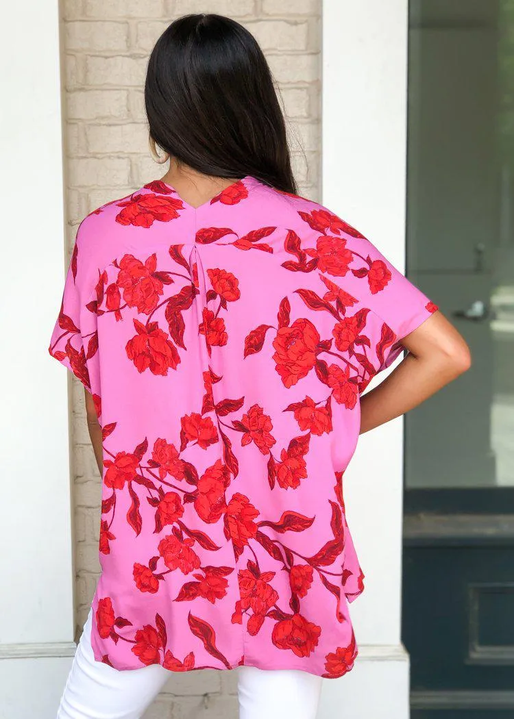 Karlie Bondi Tunic-Hibiscus Print