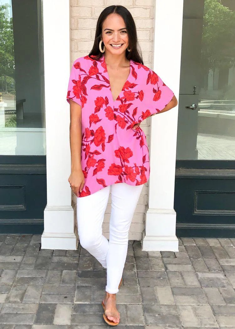 Karlie Bondi Tunic-Hibiscus Print