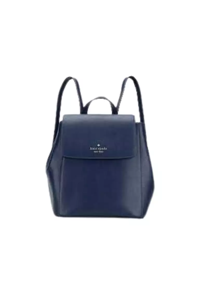 Kate Spade Kate Spade Madison Flap Backpack Saffiano Leather In Parisian Navy KC428