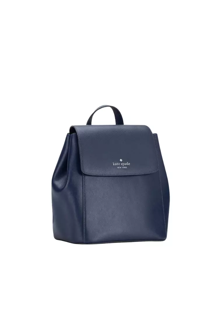 Kate Spade Kate Spade Madison Flap Backpack Saffiano Leather In Parisian Navy KC428