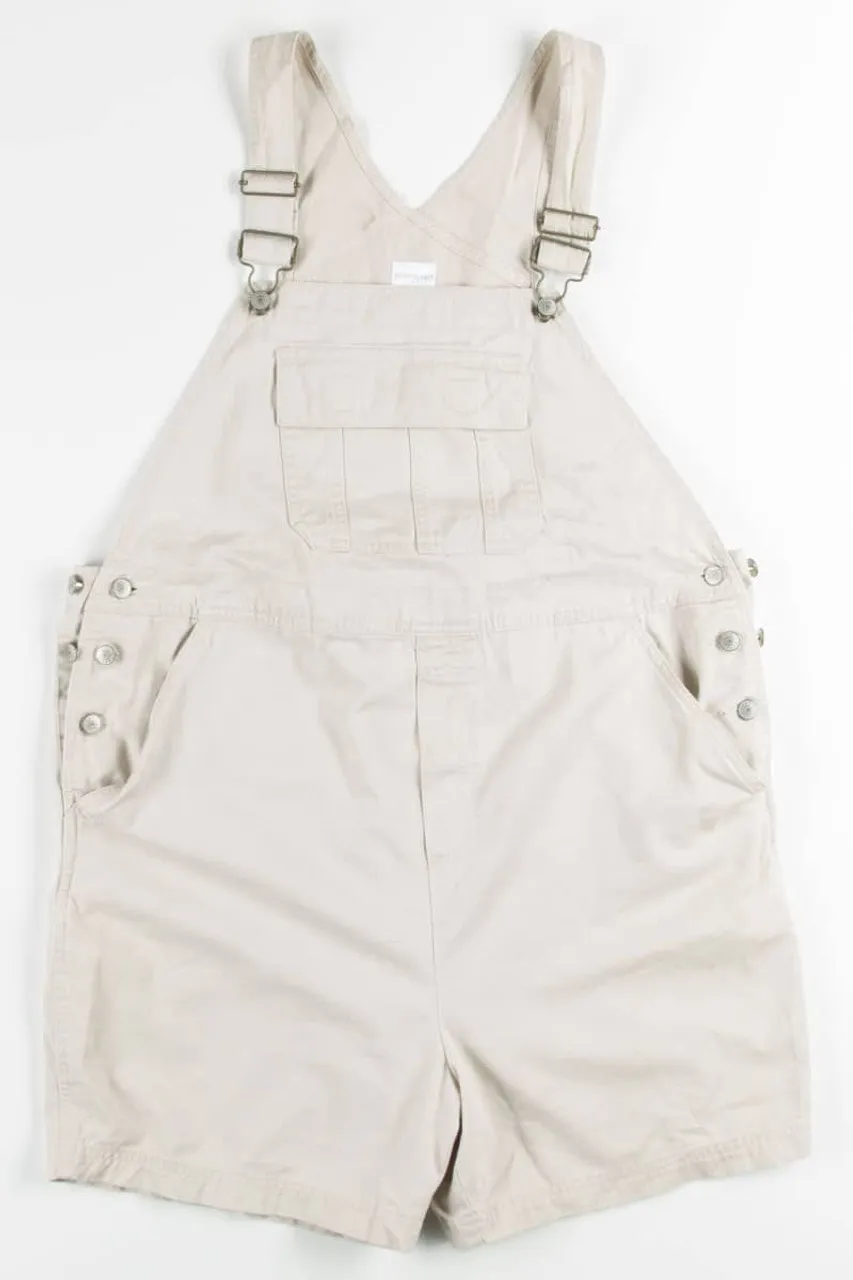 Khaki Maternity Overall Shorts (sz. M)