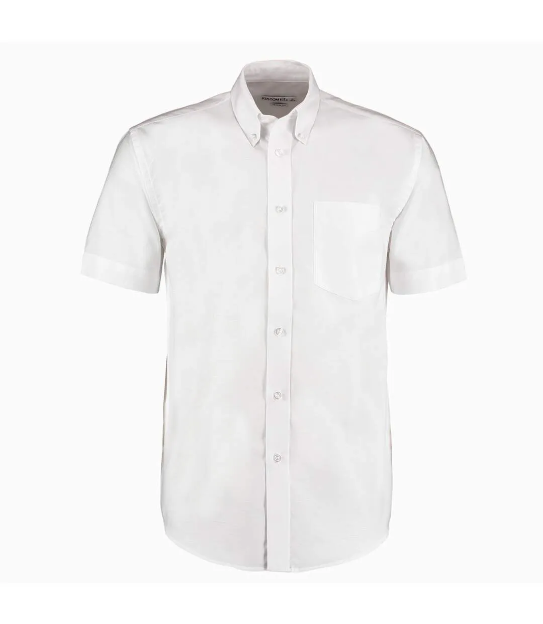 Kit mens workwear oxford short sleeve shirt white Kustom