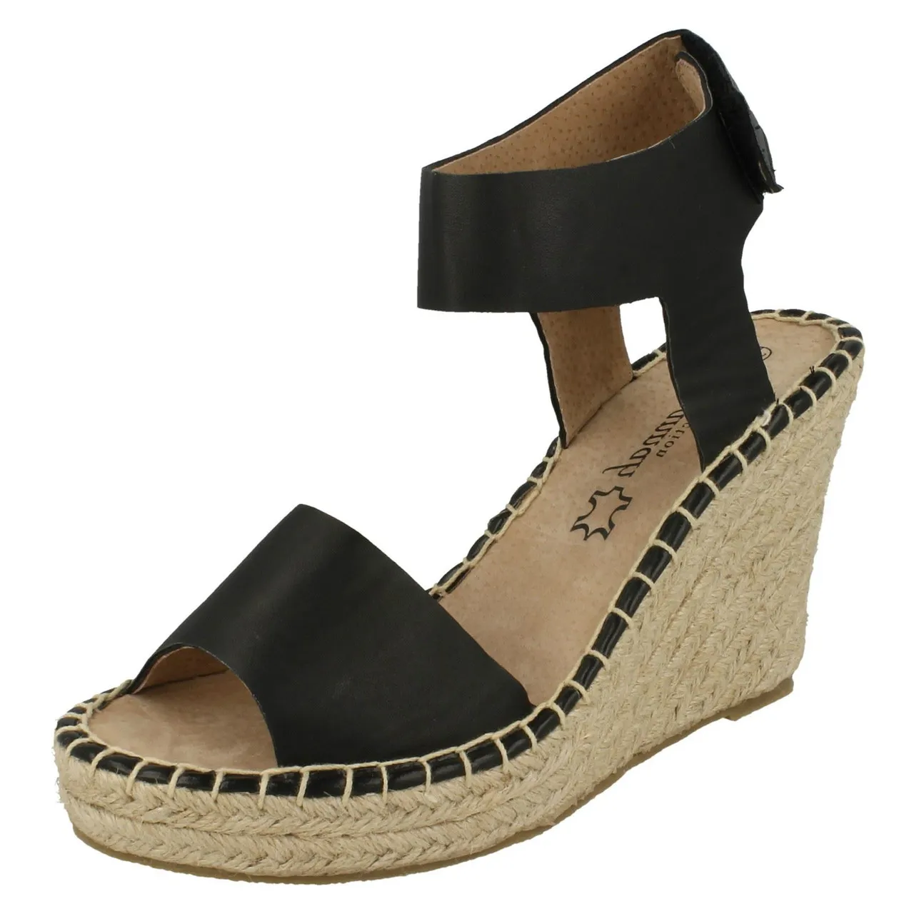 Ladies Savannah High Wedge Open Back Sandals F2R250