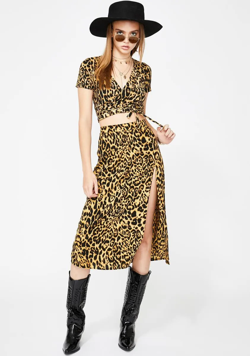 Leopard Saika Skirt-